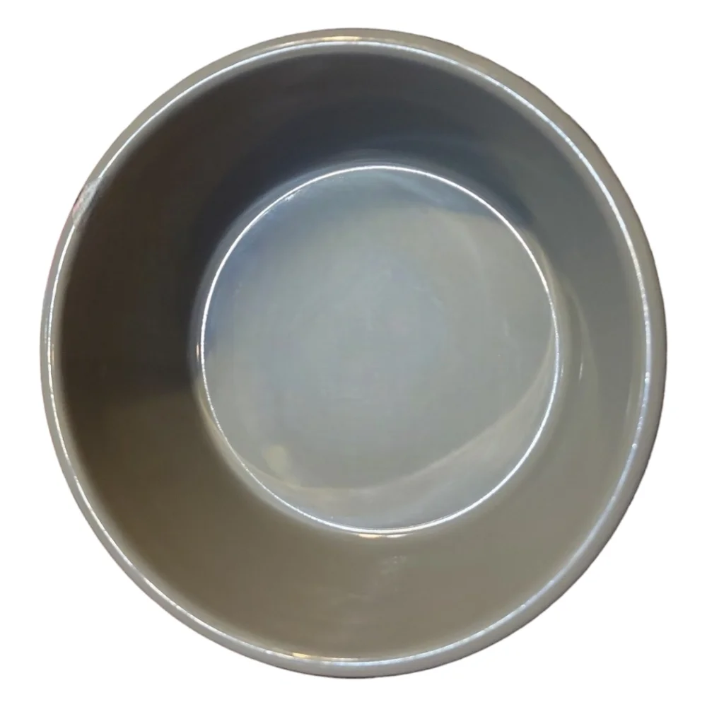 2HP😀 Vtg 2018 Thirsty Heavy Stoneware Signature Housewares Inc Lrg Pet Bowl Paw